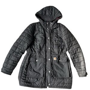Carhartt Workwear Quilted Jacket – Hooded Black M